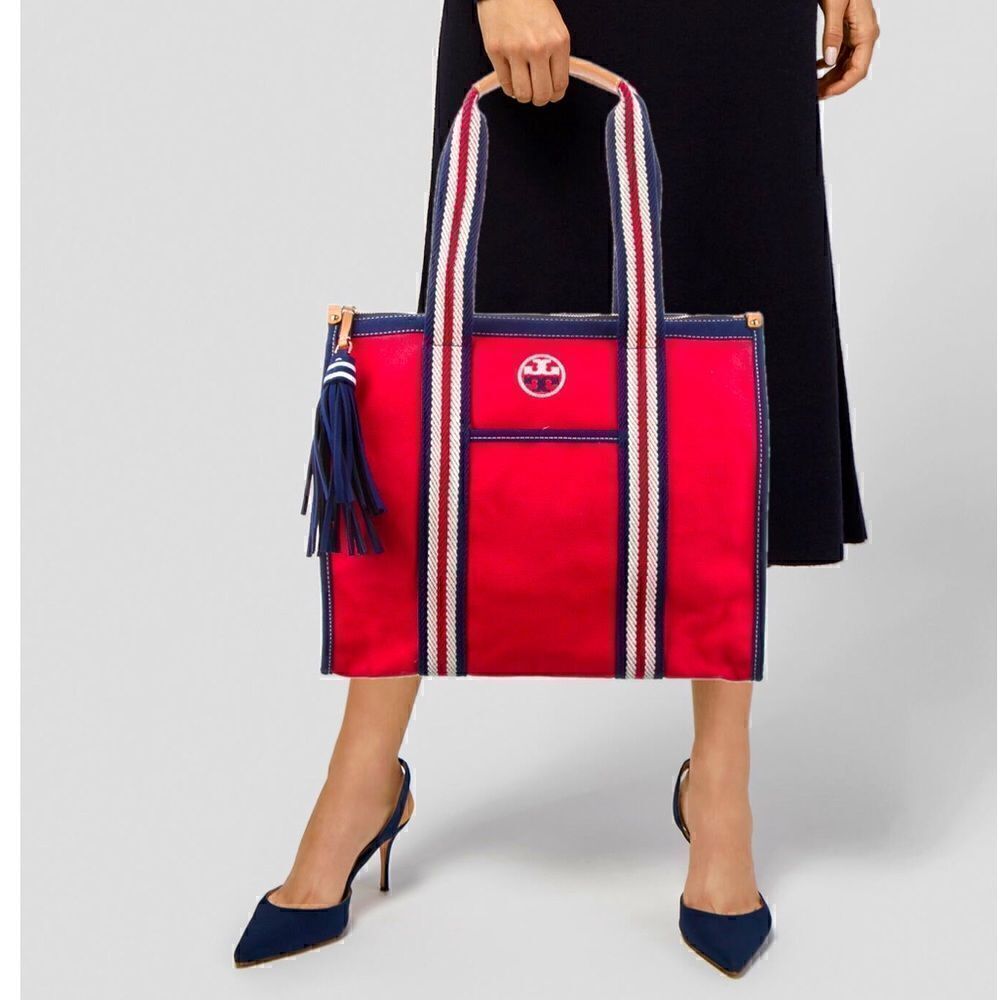 TORY BURCH CANVAS TOTE BAG - Picture 4 of 13
